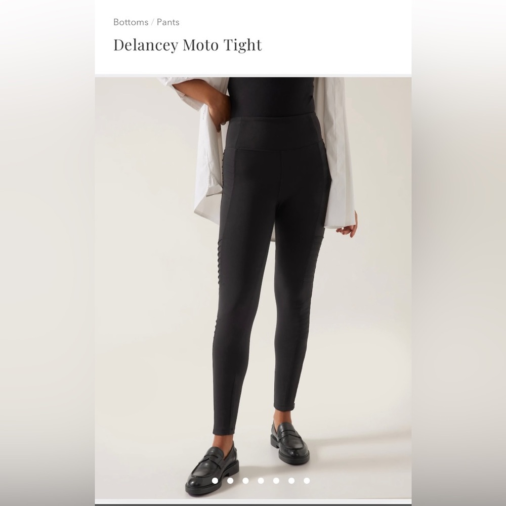 Athleta Delancey moto legging black SPetite